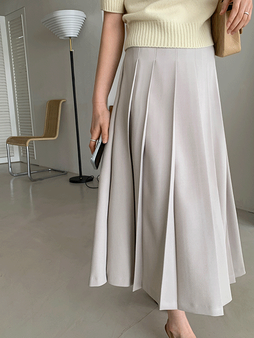 와펀 플리츠 skirt [2color]
